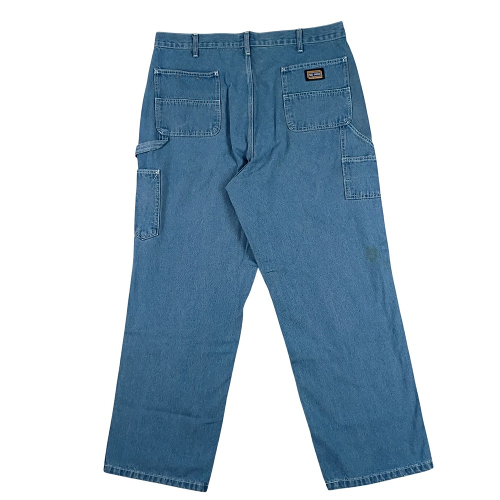 Vintage Big Smith Carpenter Jeans Men 38x32 Ice Blue Workwear Baggy 90s Utility